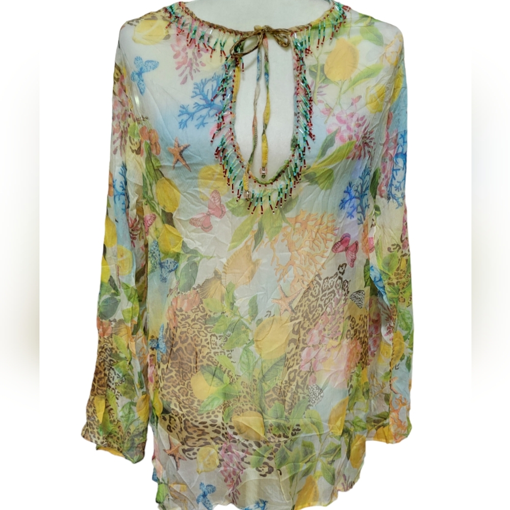 GORGEOUS BUTTERFLY BOTANICAL POOLSIDE COVERUP
